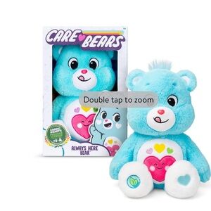 Care Bears Always Here Bear Plush - Light Blue and Pink